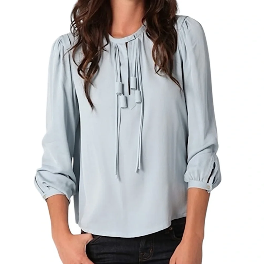 Diane Von Furstenberg DVF Florane Silk Blouse size 4